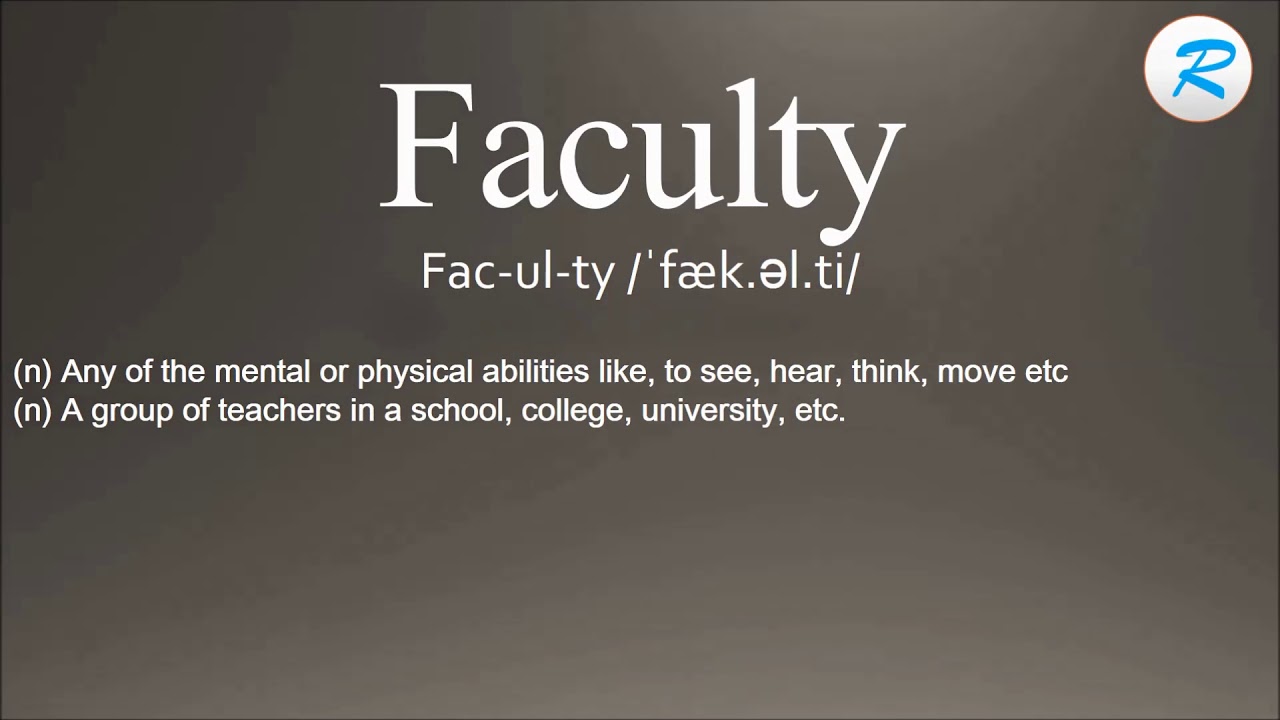 How To Pronounce Faculty YouTube