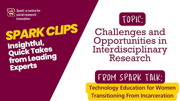 Challenges and Opportunities in Interdisciplinary Research - Spark Clips