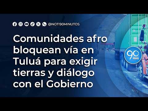 ⁣Comunidades afro bloquean vía en Tuluá para exigir tierras y diálogo con el Gobierno