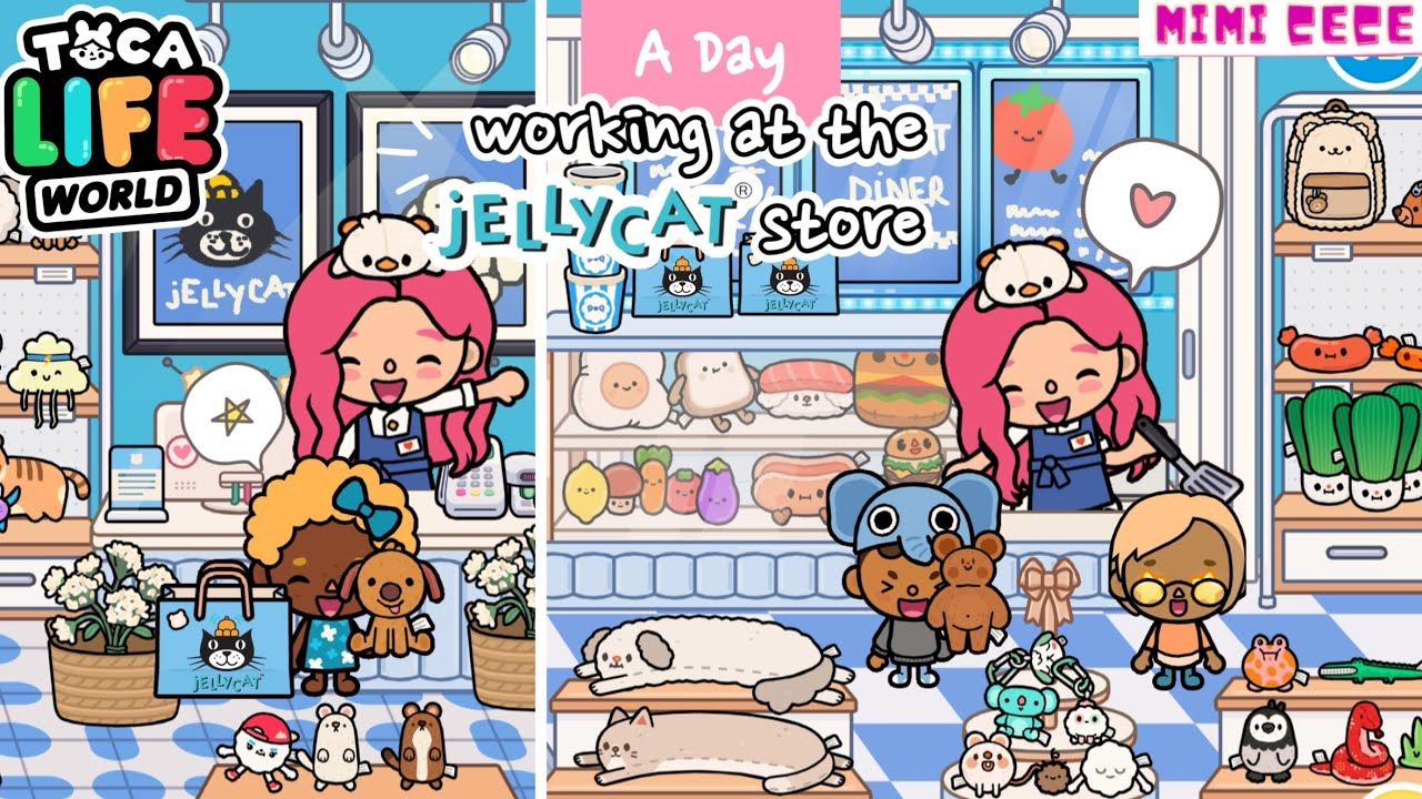 MỘT NGÀY LÀM VIỆC TẠI TIỆM THÚ BÔNG JELLYCAT 🧸🎀 | Working at the Jellycat Store in Toca World! 