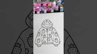 Cute Strawberry Hoodie Coloring Page #asmr #asmrsound #colorwithme #satisfying #colourwithnikki