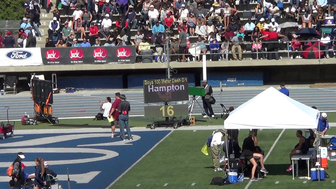 2016 CIF-SS Division 1 Finals - Antonio Mitchell - 100 Meter Dash - 10.45