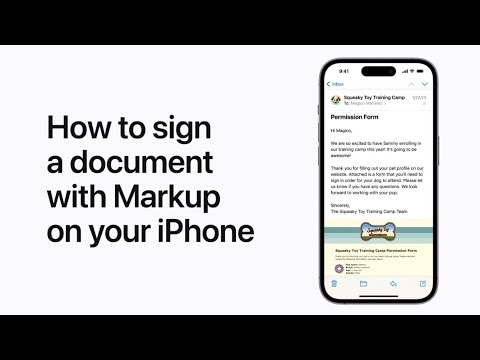Learn How to sign a document with Markup on your iPhone - YouTube