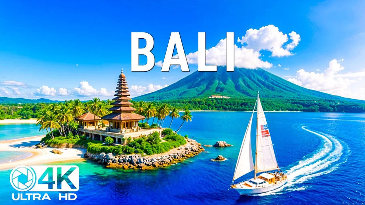 Bali 4K Drone Footage | Tropical Island Paradise, Emerald Jungles & Ocean Serenity