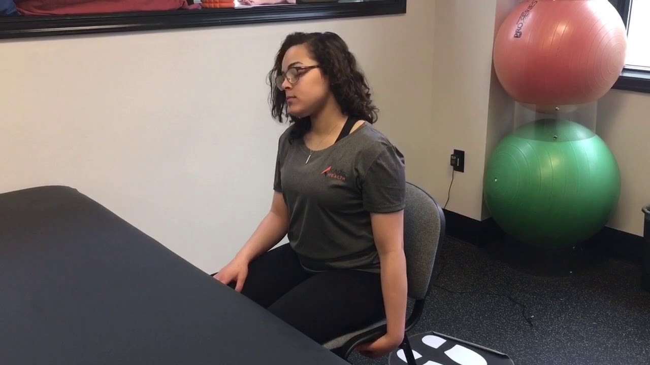 Deskercise! Levator Scapulae Chair Stretch - YouTube