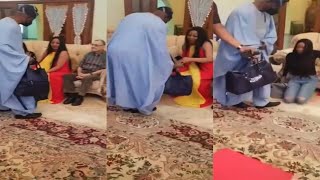 Famous Davido's dad, Deji Adeleke, gifts bags of money to his nephew, Sina Rambo's in laws during his intro Profile