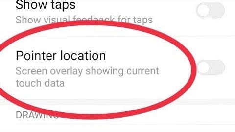 Enable Pointer location Screen || overlay showing current touch data In Xiaomi Redmi Note 5 Pro