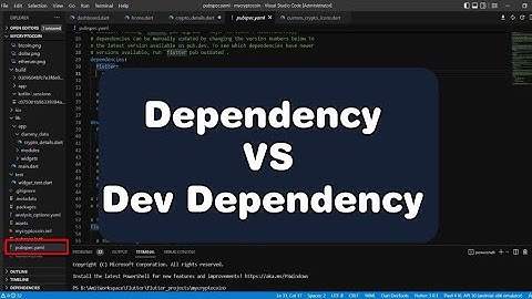 Dependency vs Dev Dependency in Flutter pubspec yaml file | Types of Dependencies in used in flutter