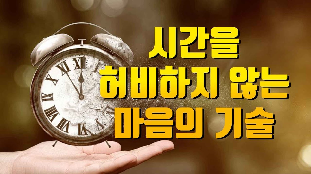 시간을 허비하지 않는 마음의 기술 [삶의 재해석]