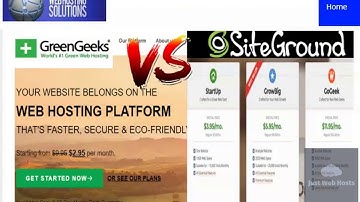 Siteground Vs Greengeeks Web Hosting Comparision 2020