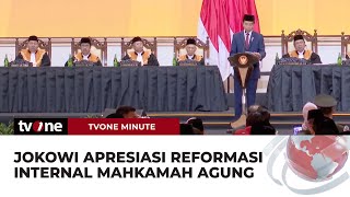 Hadiri Sidang Istimewa Laporan Tahunan MA, Jokowi Apresiasi Reformasi Internal MA | tvOne Minute