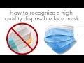 How to recognize a high quality disposable face mask