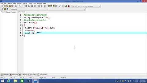 Write a program that adds two floating point numbers and shows the sum on screen