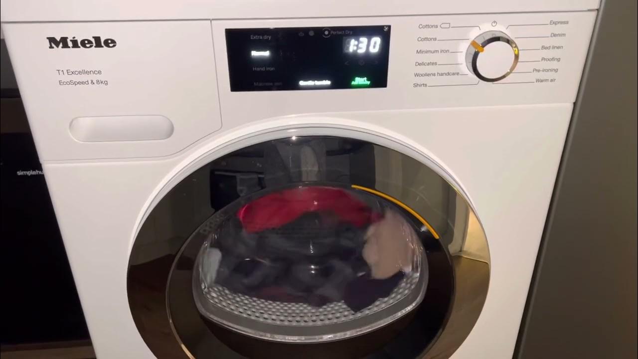Miele T1 Cotton Drying after repair YouTube