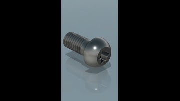 Timelapse 3D model of the screw in Fusion 360 #shorts
