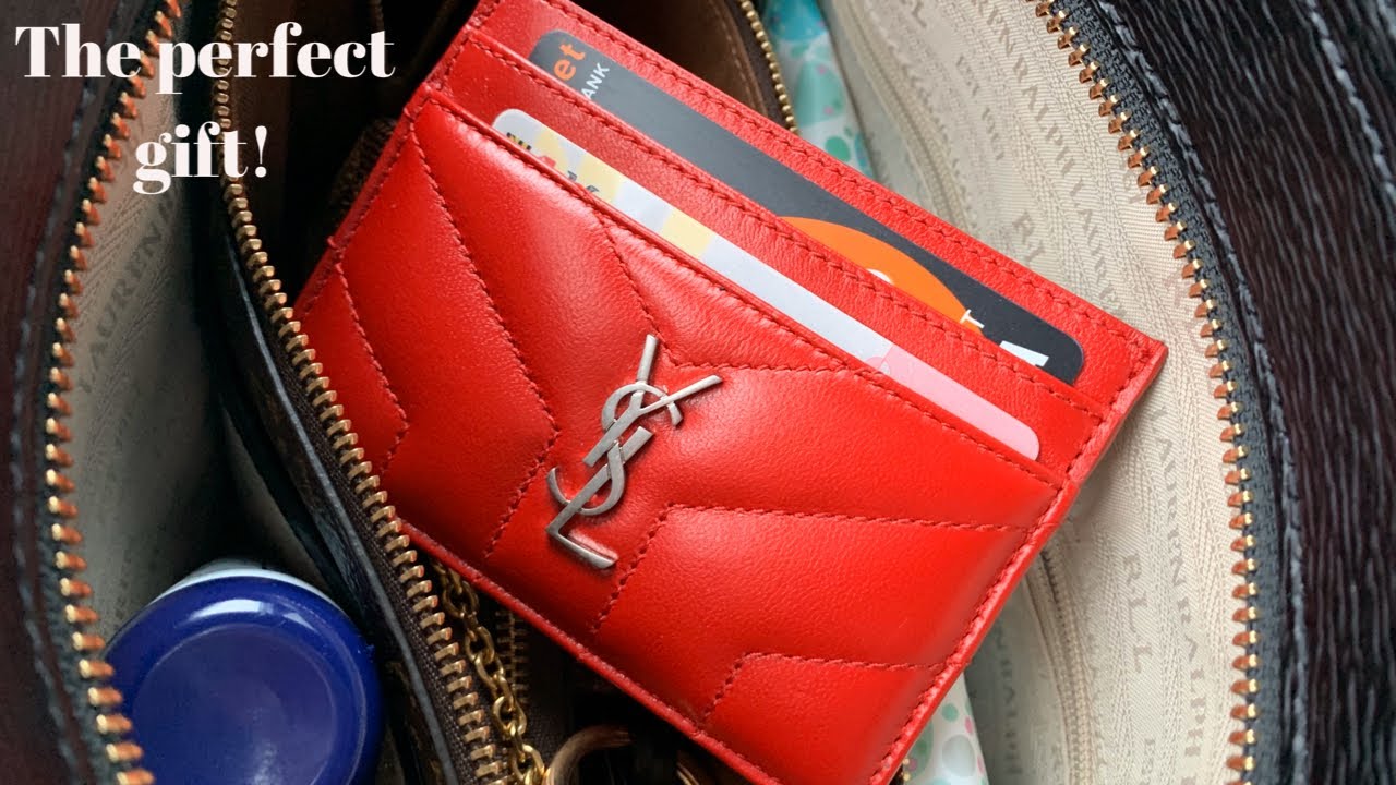 The Perfect Gift! | YSL Card Case Unboxing + Review - YouTube