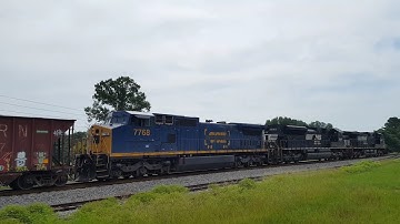 8-13-2018: GECX Ex CSX Dash 8 7768 Trails on NS 321 @ Bonaire, GA