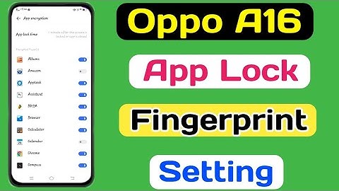 Oppo A16 App Lock Fingerprint Setting || How To Add App Lock Fingerprint In Oppo A16
