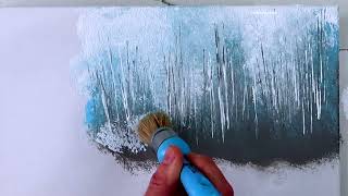 LOST IN THE FROSTKISSED WONDERLAND | acrylic landscape painting demo