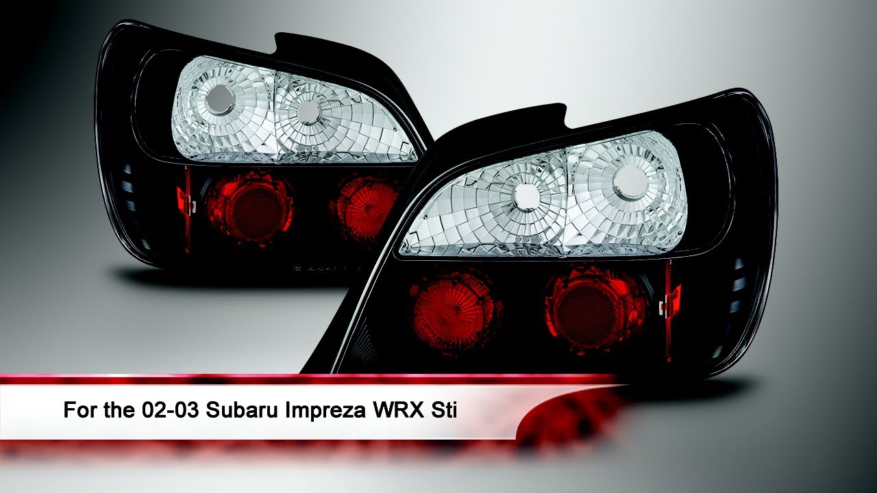 02-03 Subaru Impreza WRX Sti 4 Door Euro Style Tail Lights - YouTube