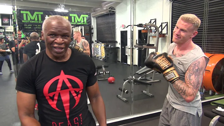 Soccer player James McClean training with Floyd Ma...
