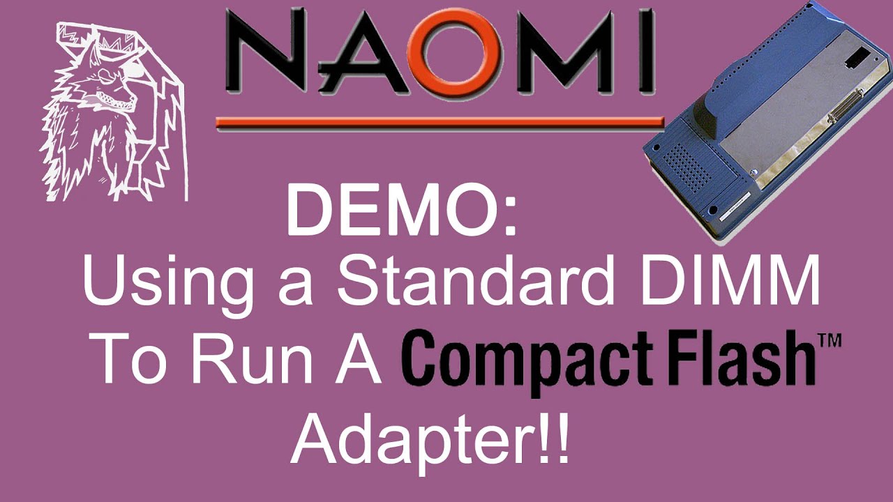 Walsdawg Arcade: Demo of a Normal Naomi DIMM Running a CF kit
