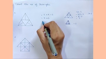 Count the number of triangles in given figures (part 7)