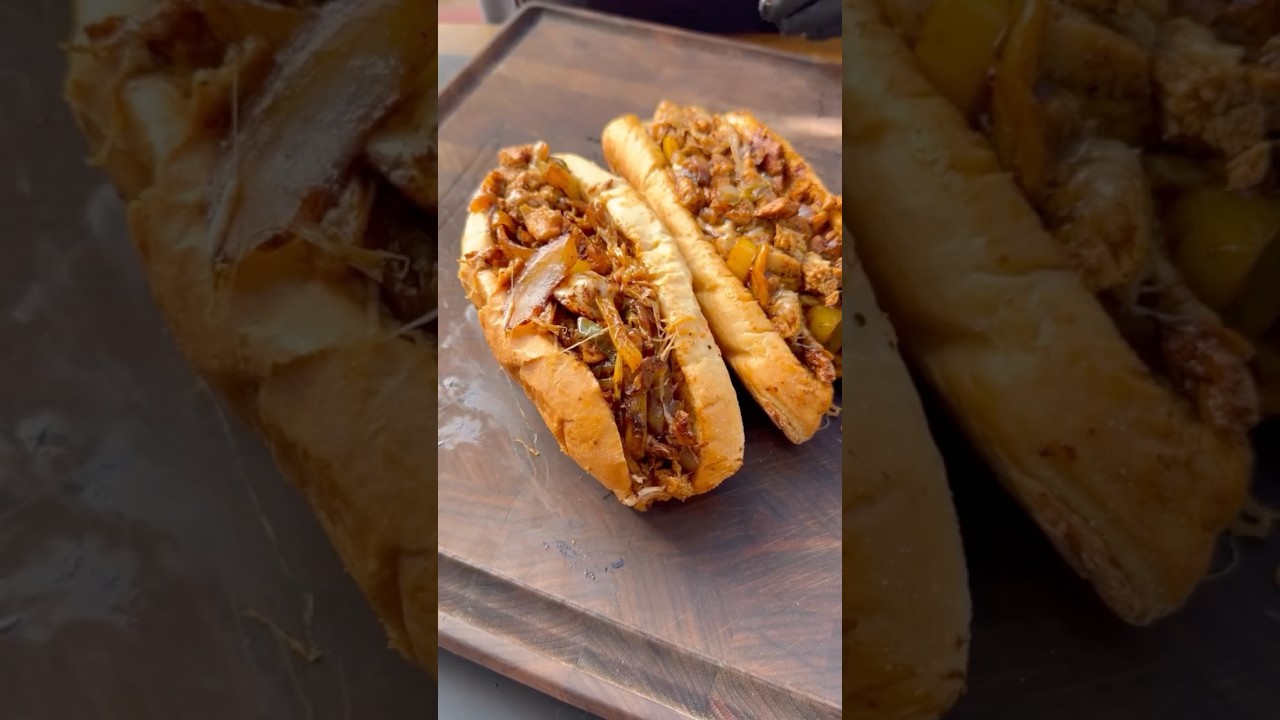 Sandwich au poulet façon cheesesteak 