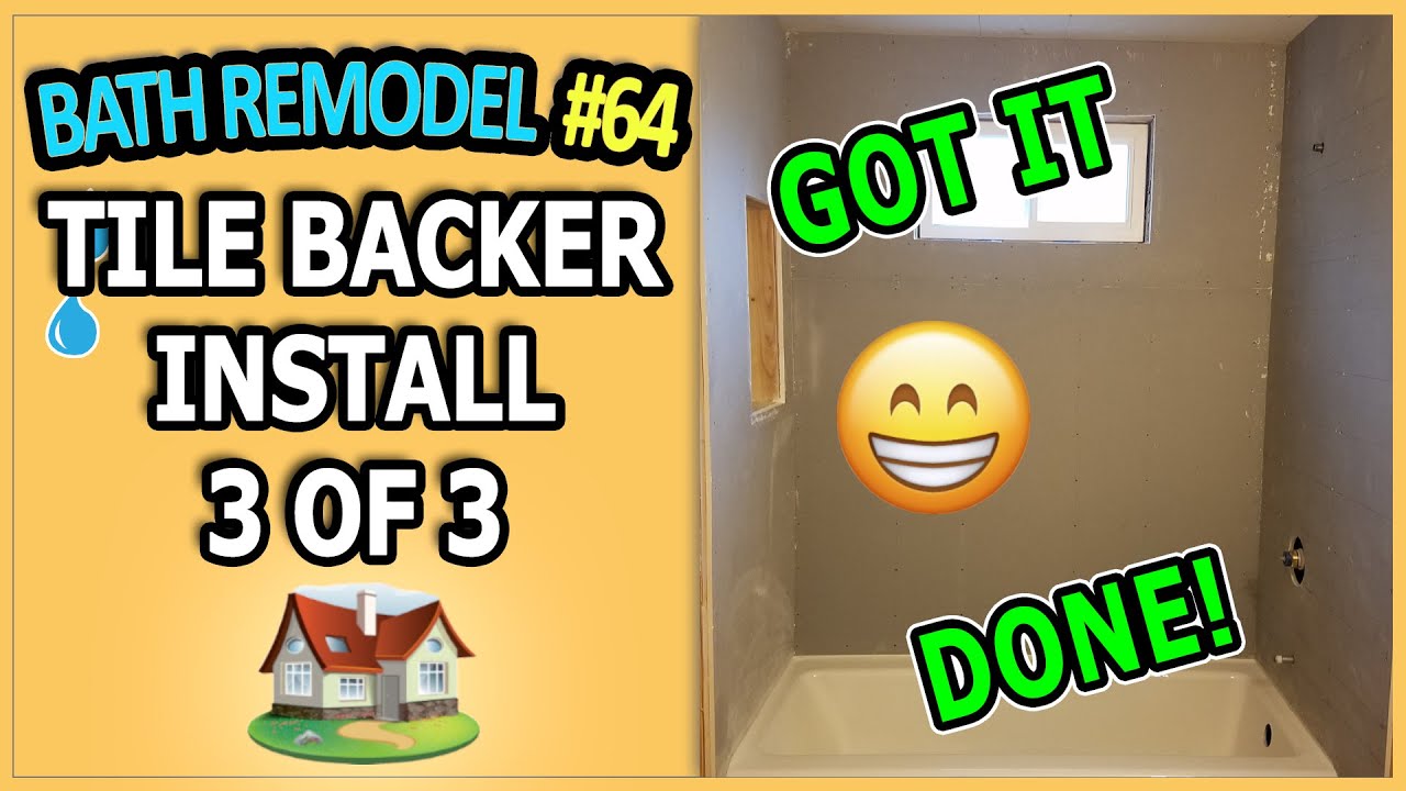 Bathroom Remodel 64 Installing DensShield Tile Backer 3 of 3 YouTube