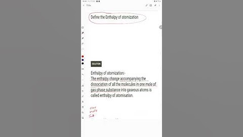 Enthalpy of atomisation