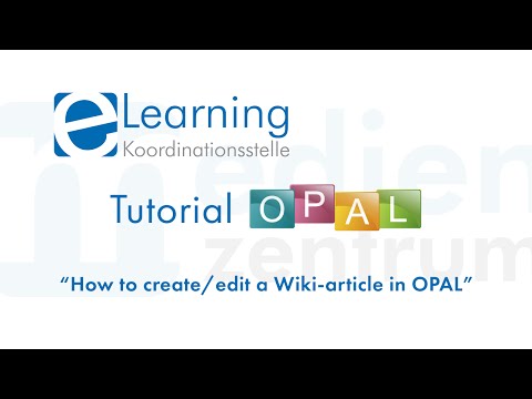 How to create/edit a Wiki-article in OPAL (tutorial for students) - TU Bergakademie Freiberg