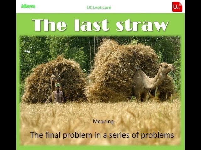 English Idiom The Final Last Straw Youtube