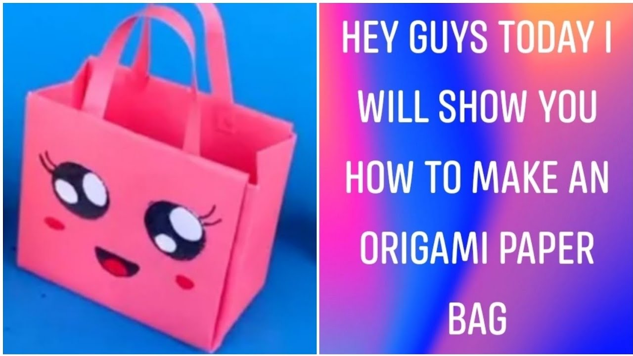 how to make origami paper bag without glue the scissor Glorious