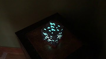 Arduino powered Minecraft ore cube in the dark