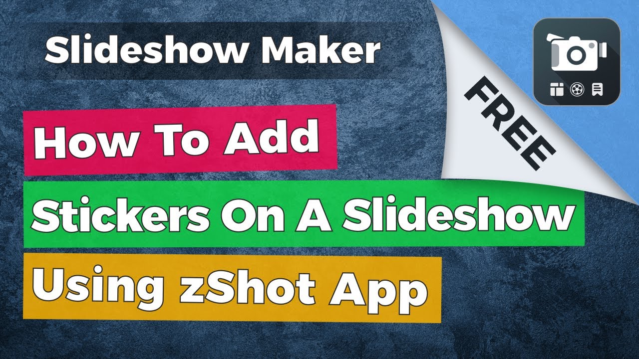How to add stickers on a slideshow YouTube