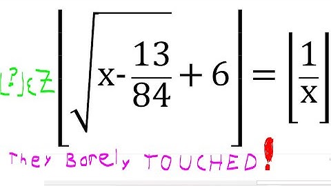 Floor Equation with LHS a Shifted Square Root Function and RHS Reciprocal Function