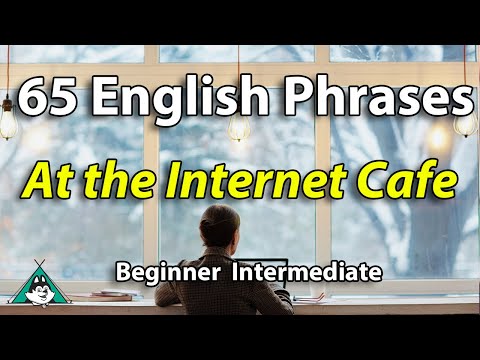 66 English Phrases At the Internet Café - Beginner Intermediate Speaking & Listening Practice
