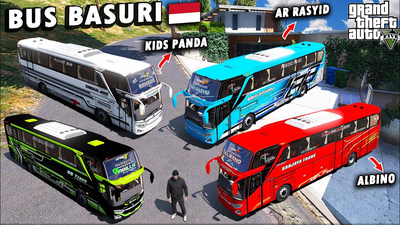 WOW !! Aku Berhasil Koleksi BUS BASURI TELOLET TERKEREN PART 3 !! Ada Kids Panda dan AR RASYID