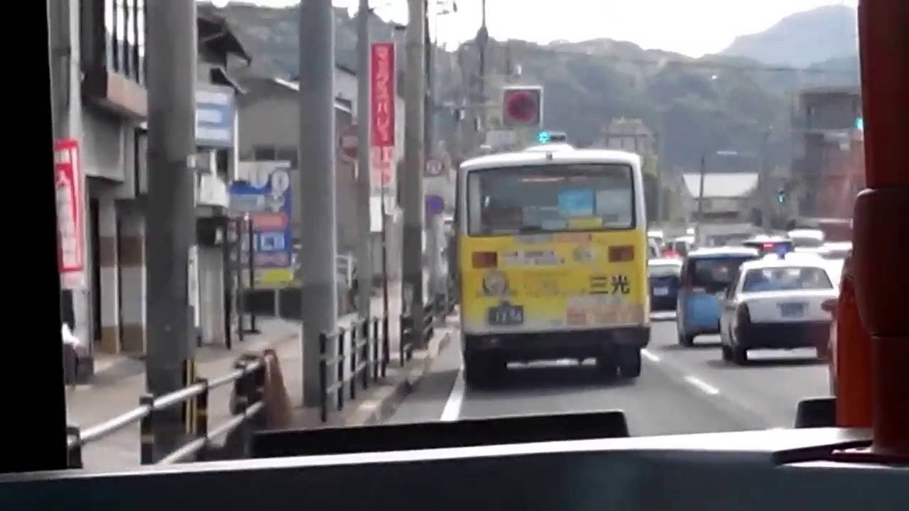 西肥バス、前面展望 佐世保駅前～早岐田子の浦(新型エルガ)