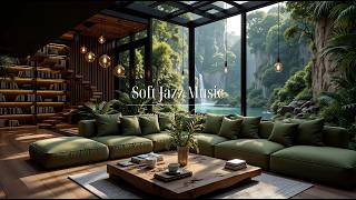 Soft Jazz In Forest Lounge Ambience | Refresh Your Day With Smooth Jazz Music & Waterfall Sounds screenshot 4