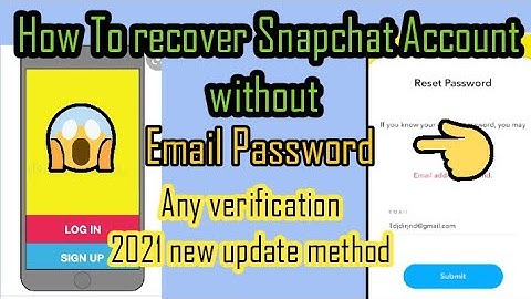 Reset Snapchat Password Without Old Email Password and Number | Snapchat Account Recovery 2021