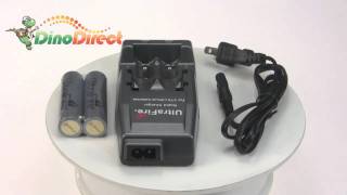 UltraFire WF-139 Battery Charger with 2 Protected Batteries from Dinodirect.com