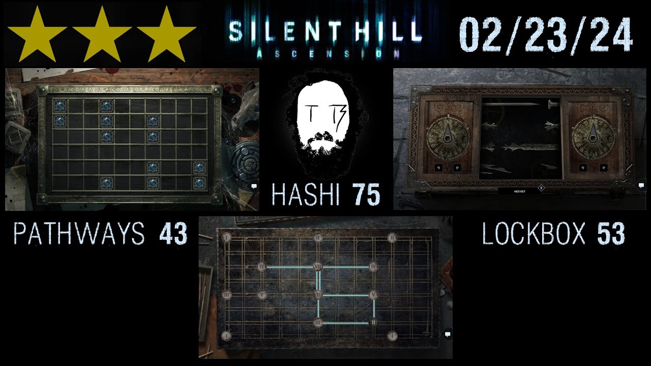 Silent Hill Ascension Puzzles 02/23/24 Pathways 43 Hashi 75