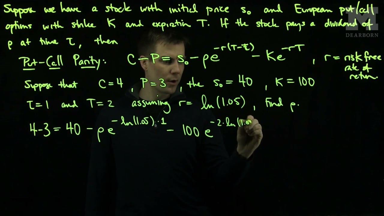 Put Call Parity with Dividends