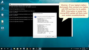 Update install BIOS forcefully without Battery / damaged battery or battery below 10% in Dell Laptop