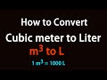 How to convert cubic meter to liter