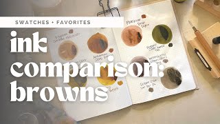 Brown Inks! | Fountain Pen Ink Comparison No. 6