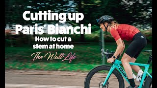 I cut up Paris' Bianchi | How to cut a stem at home. One piece bar upgrade