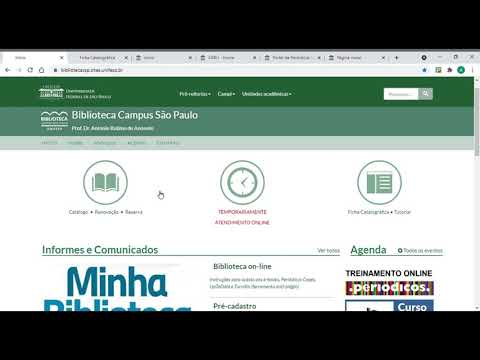 Site da Biblioteca Campus São Paulo UNIFESP