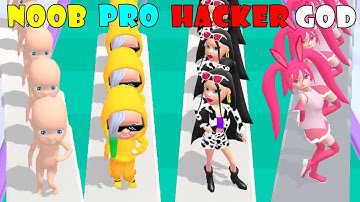 NOOB vs PRO vs HACKER vs GOD - Doll Factory 3D!